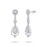 0.73ct 14k White Gold Diamond Fancy Earring